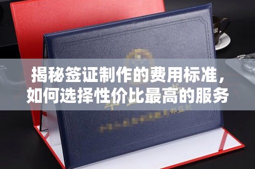 西沙揭秘签证制作的费用标准，如何选择性价比最高的服务？