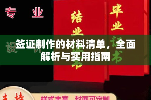 西沙签证制作的材料清单，全面解析与实用指南