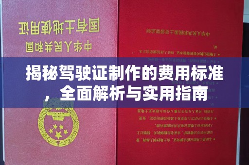 西沙揭秘驾驶证制作的费用标准，全面解析与实用指南