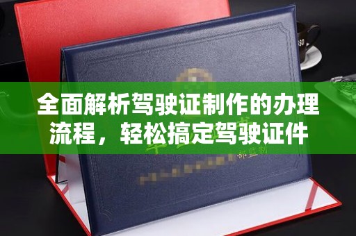 西沙全面解析驾驶证制作的办理流程，轻松搞定驾驶证件